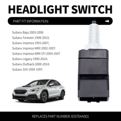 HiSport 83370AA001 Brake Light Stop Lamp Switch - Compatible with Subaru Crosstrek Forester Impreza Legacy Outback Tribeca Baja SVX STI WRX 1990-2014