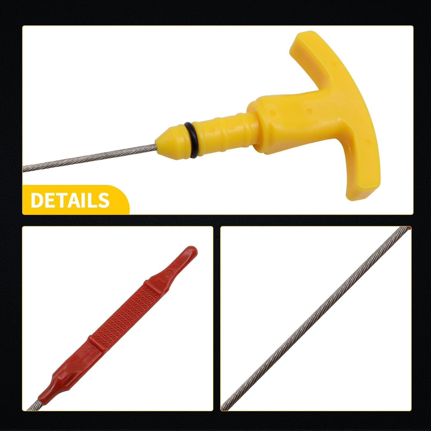 HiSport Engine Oil Dipstick - Compatible with Hyundai Elantra Tucson Sonata Kia Forte Forte5 Optima Soul Dip Stick for Checking Oil Replacement 26611-2E021