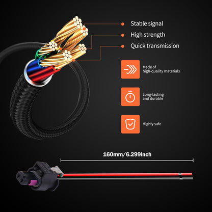 HiSport 2PCS Side Front/Rear Marker Light Connector Wire Harness Replacement for Dodge Charger 2015-2023,Compatible with Chrysler 300 2015-2023