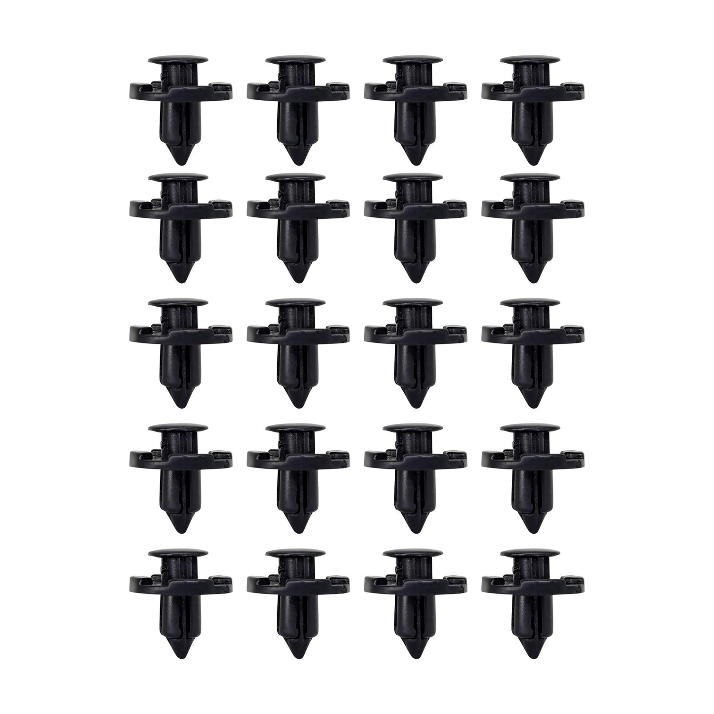 HiSport 20Pcs Push Type Bumper Cover Retainer - Compatible with Nissan Infiniti Mitsubishi Chrysler Dodge Replaces 01553-09321 MR328954