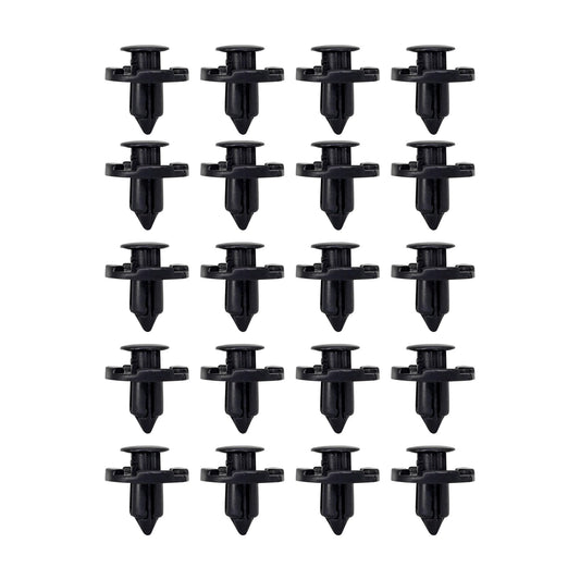 HiSport 20Pcs Push Type Bumper Cover Retainer - Compatible with Nissan Infiniti Mitsubishi Chrysler Dodge Replaces 01553-09321 MR328954