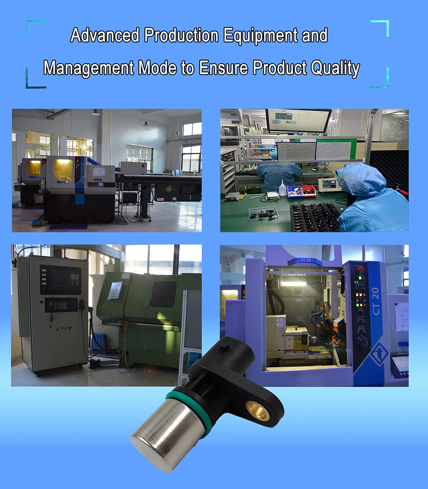 HiSport 12567712 Engine Crankshaft Position Sensor - CPS Compatible with Oldsmobile Chevy Buick GMC Pontiac Isuzu Saab Saturn 2.2L 2.3L 2.4L 2.5L 3.5L 3.9L 4.2L Vehicles (1987-2007)