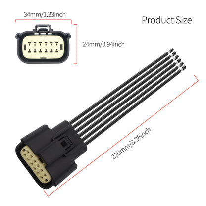 HiSport 68364272AA 2PCS Halogen Headlight Connector Harness Pigtail Compatible with Dodge Charger 2015-2018