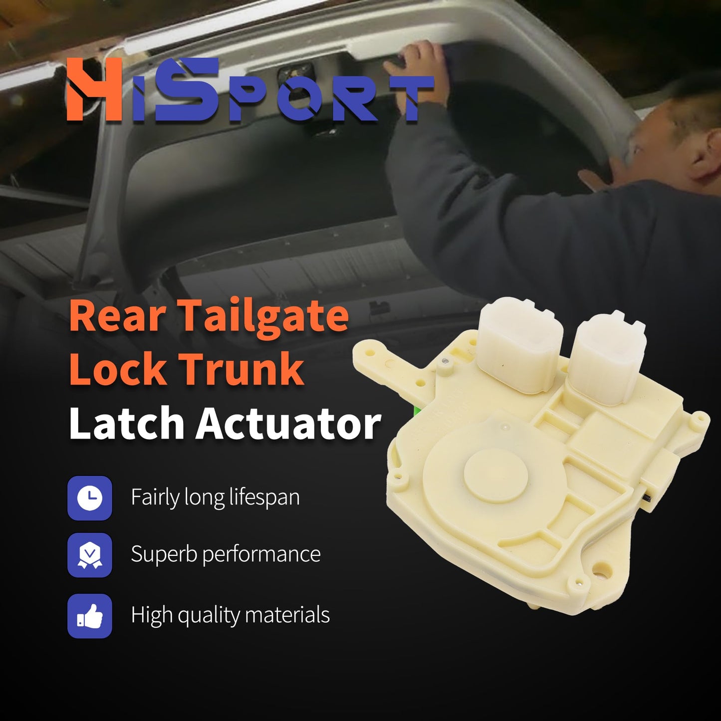 HiSport Rear Tailgate Boot Lock Latch Catch Actuator 72115S5AA01 Compatible with Honda CRV 2001-2006 Beige Plastic Metal