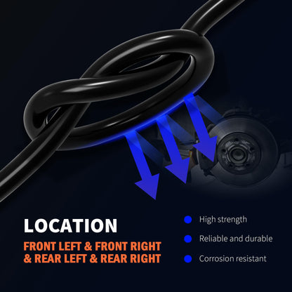 HiSport ABS Wheel Speed Sensor Front Rear Left and Right Compatible with Chevrolet Equinox LS LT 2010-2017 Replacement for GMC Terrain SLE SLT 4PCS Replaces ALS1994 ALS2199 ALS2234