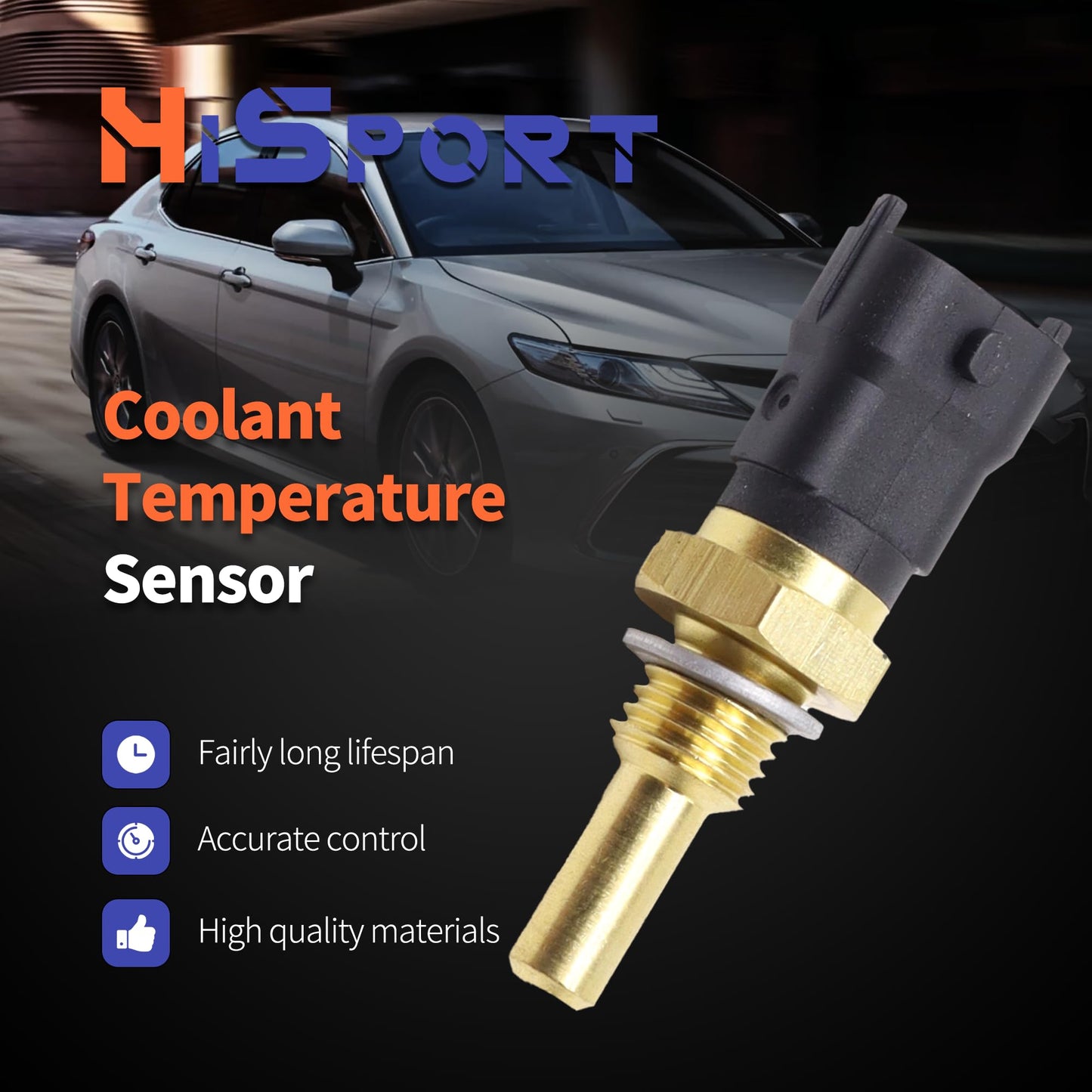 HiSport 278002895 Engine Coolant Temperature Sensor - Compatible with Sea-Doo 3D 2005-2007 GSX 1998-2000 Can-Am Traxter XL 2001-2005 Traxter T 2017 Replaces 278001016 420222425