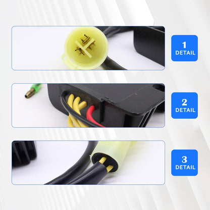 HiSport Voltage Regulator Rectifier Compatible with Honda Replaces 31600-HC5-970 31600-HM5-630