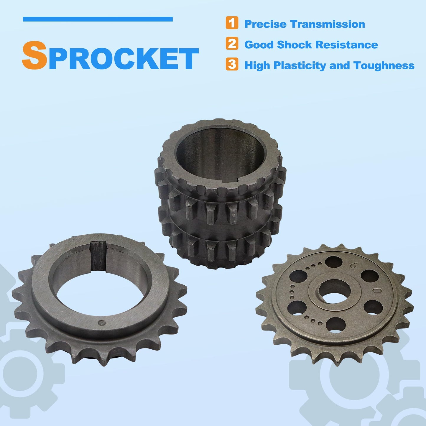 HiSport Timing Chain Kit - Compatible with LAND ROVER LR4/RANGE ROVER/RANGE ROVER SPORT 2010-2015, 3.0L V6/5.0L V8 Engine,replaces LR051013 LR051008 LR051011 LR051012 LR032048 LR051008