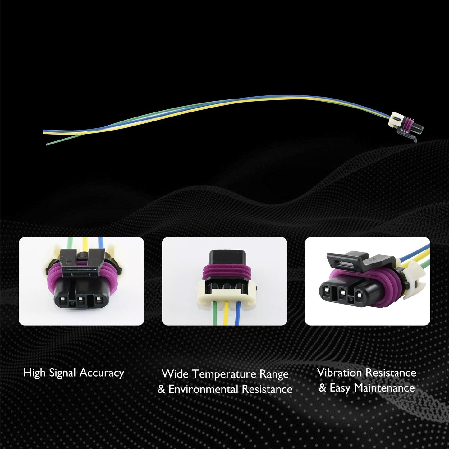 HiSport 13585316 Fuel Tank Pressure Sensor Connector, Crankshaft Position Sensor Connector Compatible with Acura Buick Cadillac Chevrolet Daewoo Dodge Eagle GMC Honda Hummer Hyundai Isuzu Kia PT2782