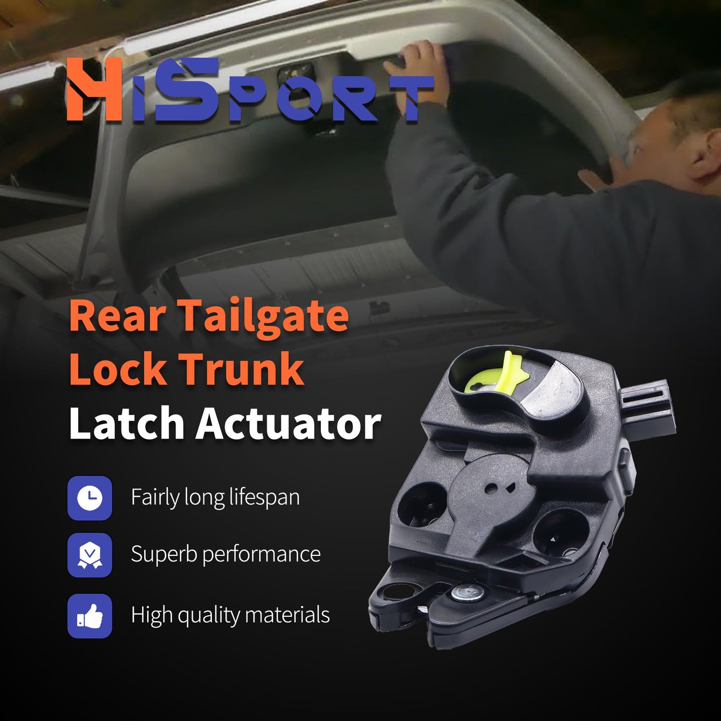 HiSport Rear Door Liftgate Tailgate Lock Trunk Latch Actuator 74851T2AA01 Replacement for Honda Accord 2013-2017,Compatible with Acura TLX 2015-2020