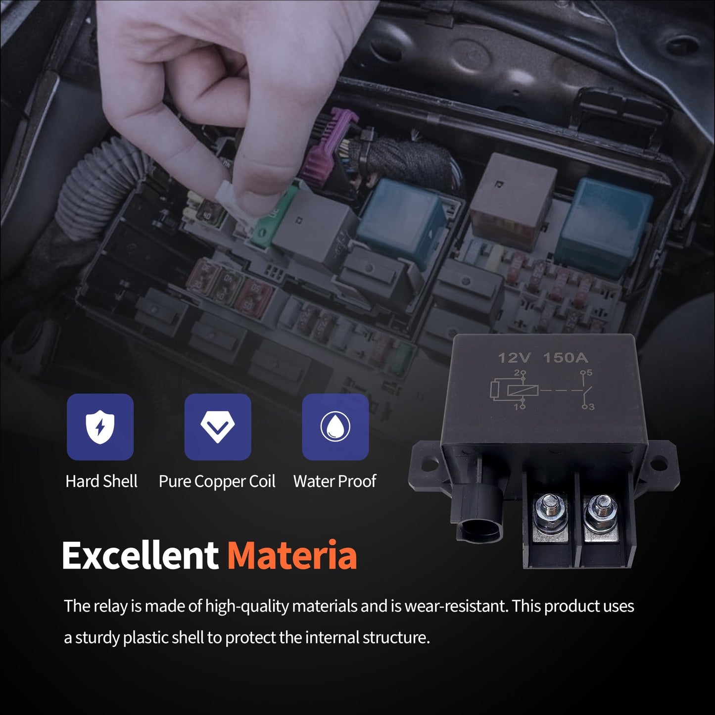 HiSport High Current Relays & Modules 12V 120A SPST-NO V23132-A2001-B200