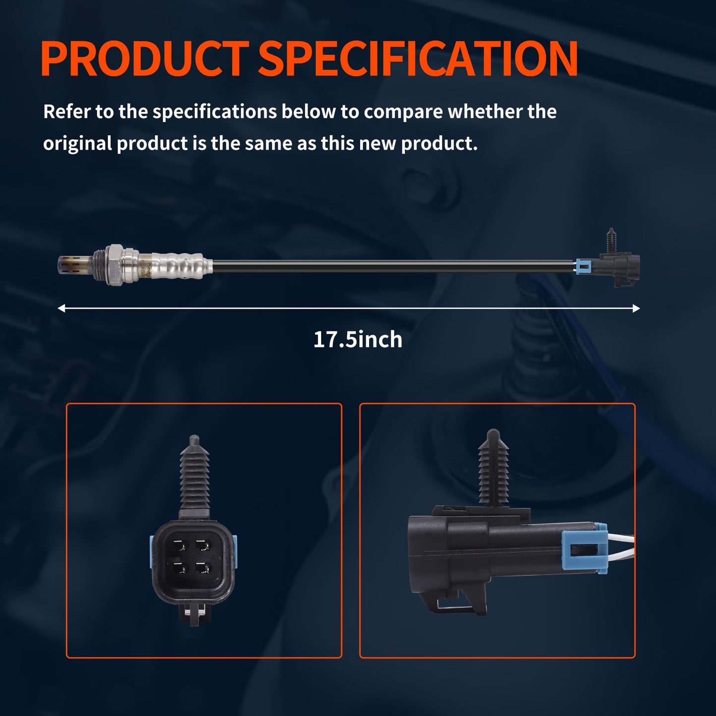 HiSport 250-24492 Upstream/Downstream Oxygen Sensor Compatible with Buick Lacrosse Regal, Cadillac SRX STS, Chevrolet Avalanche 2500 Express 2500 3500 4500, GMC Savana 3500, Pontiac G6, Saturn Aura