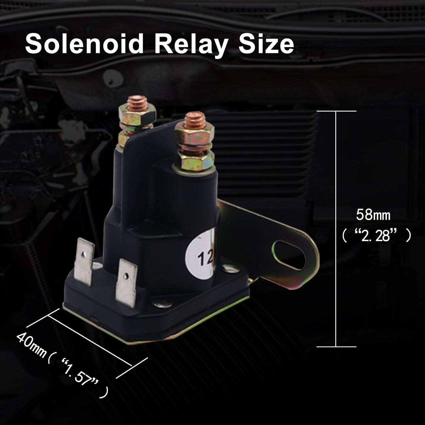 HiSport 12V Starter Solenoid Relay 862-1211-211-16 Compatible with John Deere AM138068 MTD 725-04439 Cub Cadet Lawn Tractor LA100 LA105 LA110 LA115 LA120 LA125 LA135 LA140 LA145 LA150