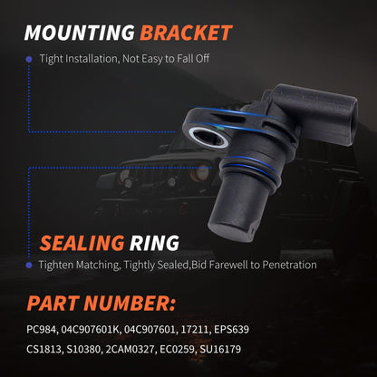 HiSport PC984 Camshaft Position Sensor - Compatible with Audi A1 A3 A4 A5 A6 A8 Seat Volkswagen Arteon Beetle Seat Ibiza Leon Toledo Replaces 04C907601 04C907601K PC984 17211