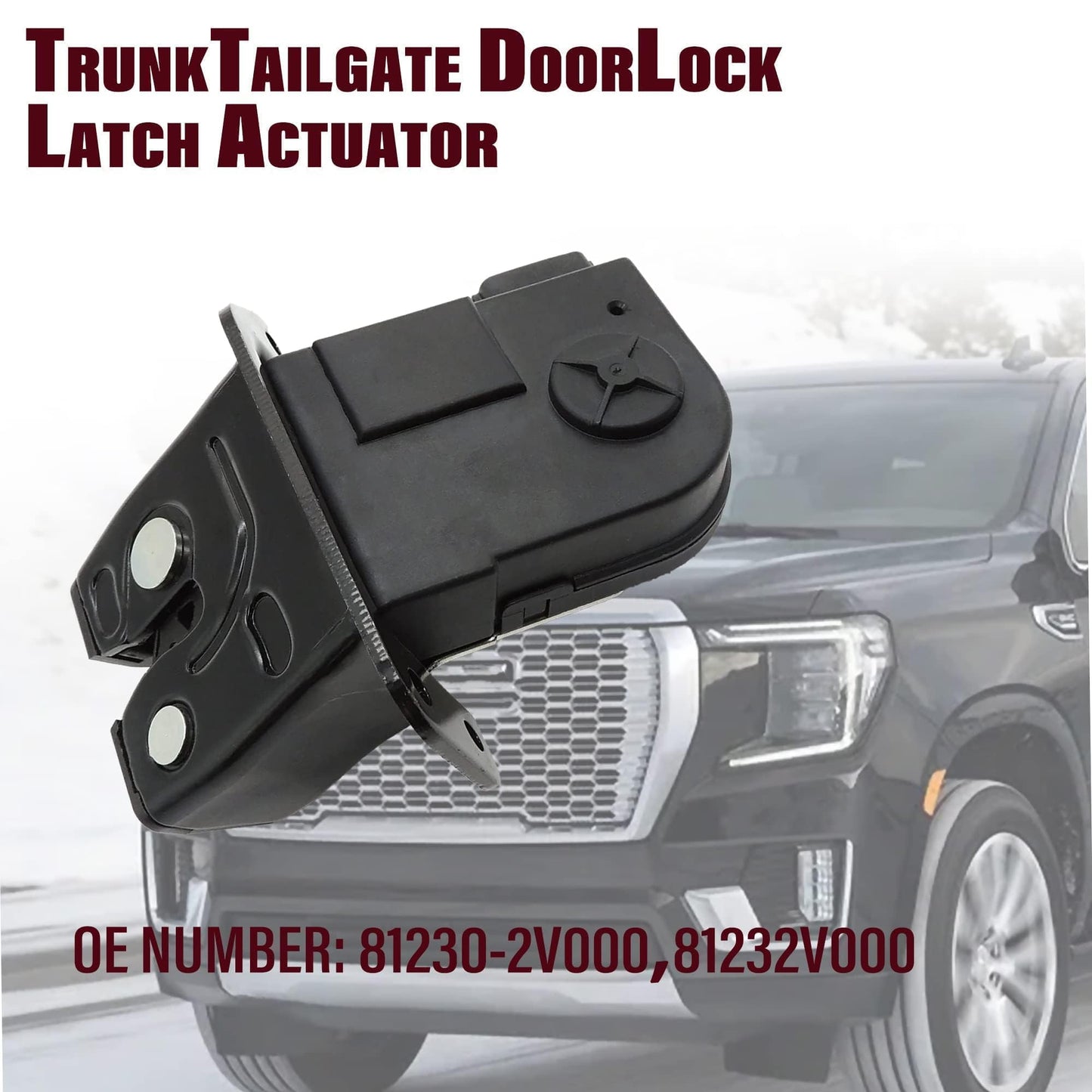 HiSport Car Rear Tailgate Latch Assembly Trunk Door Lock Actuator Motor 81230-2V000 - Compatible with Hyundai Veloster 2012 2013 2014 2015 2016 2017