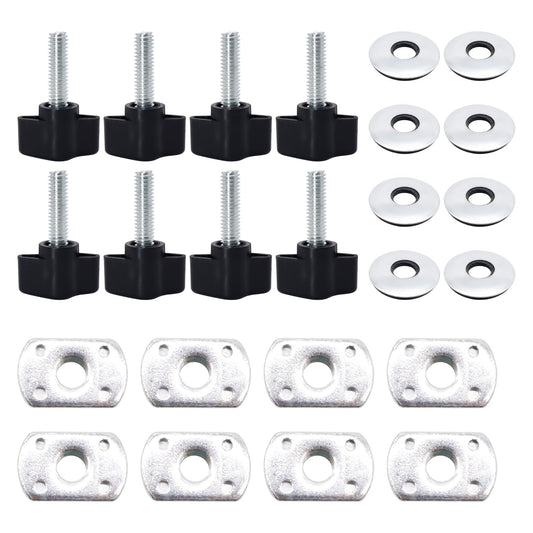 HiSport Universal Hard Top Thumb Screw Nut Washer Kit Compatible with Jeep Wrangler JK JL YJ TJ 1995 1996 1997 1998 1999 2000 2001 2002 2003 2004 2005 2006 2007 2008 2009 2010 2011 2012-2018