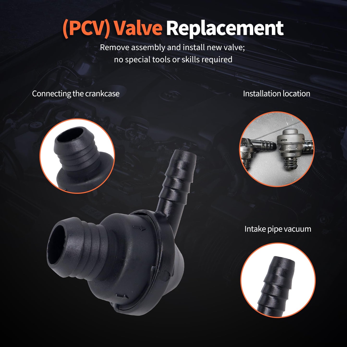 HiSport Power Brake Booster Vacuum Check Valve 34331161300 - Compatible with BMW M3 X5 525i 530i 540i Z8 740i 740iL 750iL 323Ci 323i 328Ci 328i 528i 318ti 318i Z3 318is 1992-2006 - Replace 030103175B