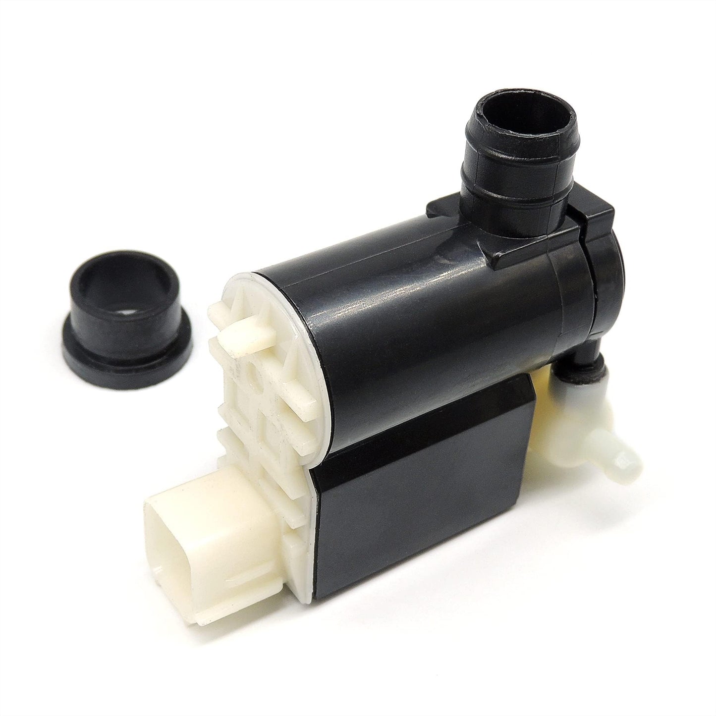 HiSport Windshield Washer Pump 98510-2V100 with Grommet - Compatible with Hyundai Accent Elantra Santa Fe Tiburon Tucson Entourage Veloster Veracruz | Kia Sedona Sportage 2001-2017