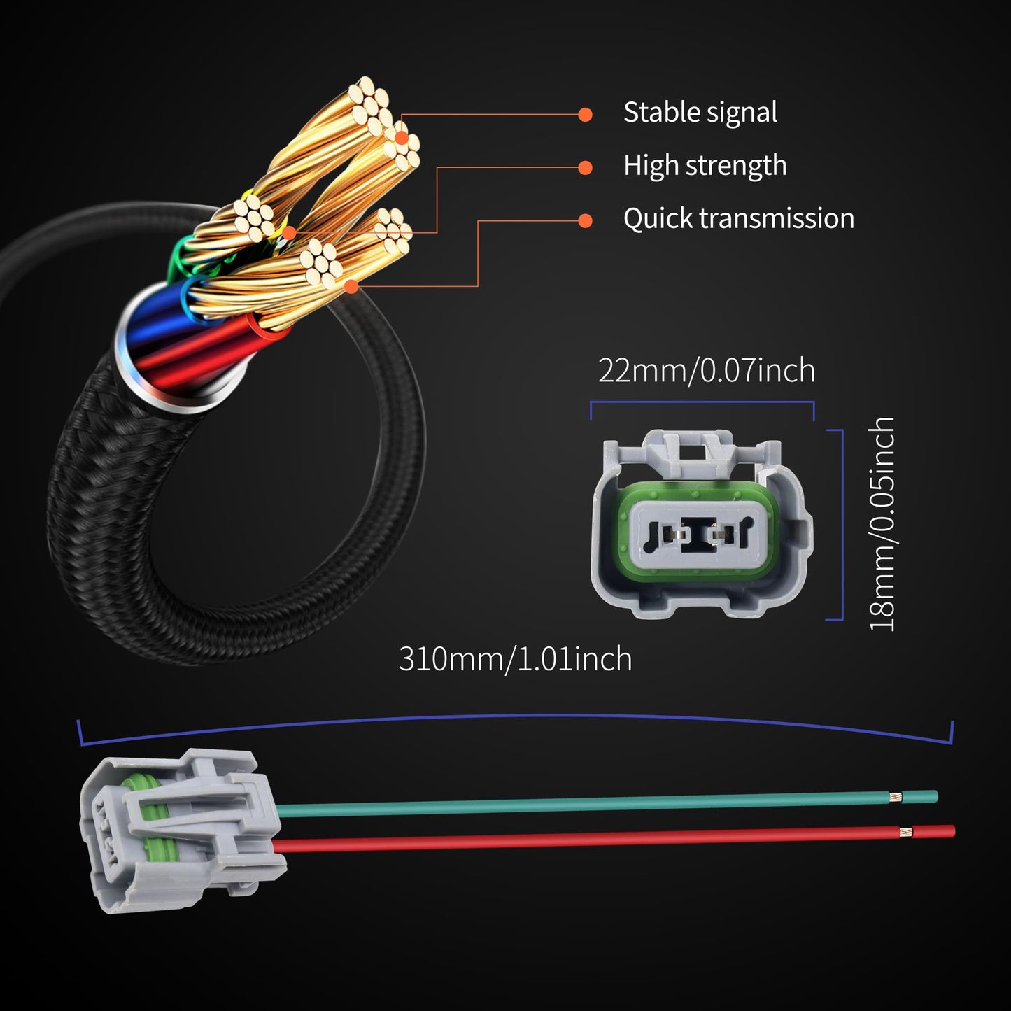 HiSport Fog Driving Light Socket Connector Wiring Harnesses 7U2Z14S411BA Compatible with Chevrolet Ford GMC Pontiac Saab Subaru, 19153187, 19168034, 19369113, S1744, S2391
