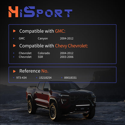 HiSport HVAC Blower Motor Resistor Kit Compatible with Chevy Colorado 2004 2005 2006 2007 2008 2009 2011 2012 SSR 2003 2004 2005 2006 GMC Canyon 2004-2012, Replaces 973-434 15218254