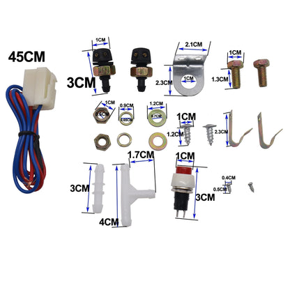 HiSport Universal Car Windshield Washer Pump, Washer Fluid Reservoir Bottle Kit with Pump Jet Button Switch 12V Windshield Tank,Windshield Washer Pump and Water Tank