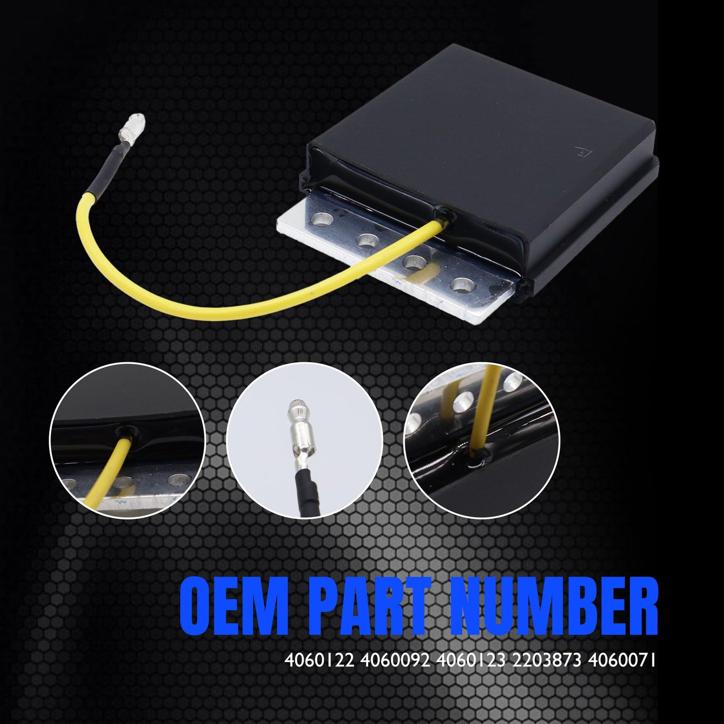 HiSport Voltage Regulator Rectifier - Compatible with Polaris Snowmobiles Replaces 4060122, 4060123, 4060092, 4060071, 2203873