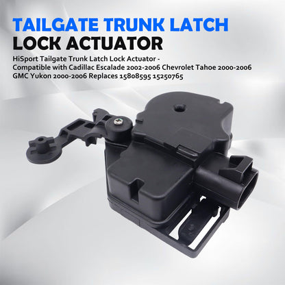 HiSport Tailgate Trunk Latch Lock Actuator - Compatible with Cadillac Escalade 2002-2006 Chevrolet Tahoe 2000-2006 GMC Yukon 2000-2006 Replaces 15808595 15250765