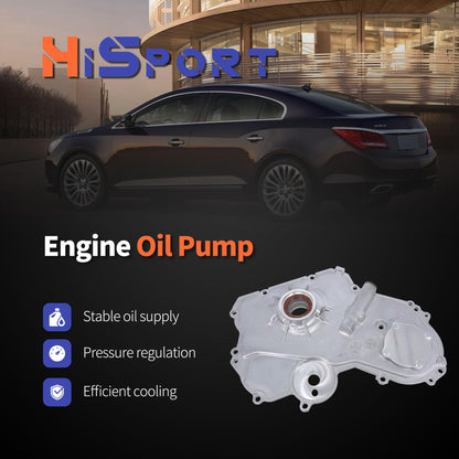 HiSport M349 Engine Oil Pump Compatible with Buick Chevrolet Pontiac Saturn 2.0L 2.2L 2.4L 2000-2017 DOHC Replace OP314 TCS46041 JV5068 12582069 12584621