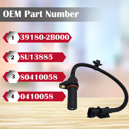 HiSport 39180-2B000 2PCS Crankshaft Position Sensor Compatible with Hyundai Accent 2012-2015, Elantra 2011-2015, Elantra GT 2014-2015, Tucson 2014-2015, Veloster, Kia Forte Rio Sou Rondo Seltos