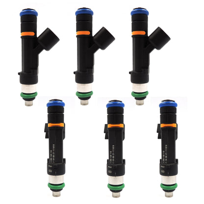 HiSport Fuel Injector 0280158119 6PCS Compatible with Jeep Wrangler 2007-2010 3.8L,Compatible with Dodge Grand Caravan 2008-2010 3.3/3.8L,Compatible with Chrysler Town & Country 2008-2010 3.3/3.8L