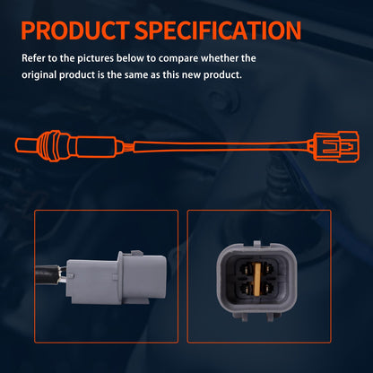 HiSport 250-24908 Oxygen Sensor Upstream - 4-Wire Heated O2 Sensor 425mm Length Compatible with Hyundai Azera 2012-2017 Genesis 2012-2014 Genesis Coupe Santa Fe Santa Fe, Kia Cadenza Sedona Sorento