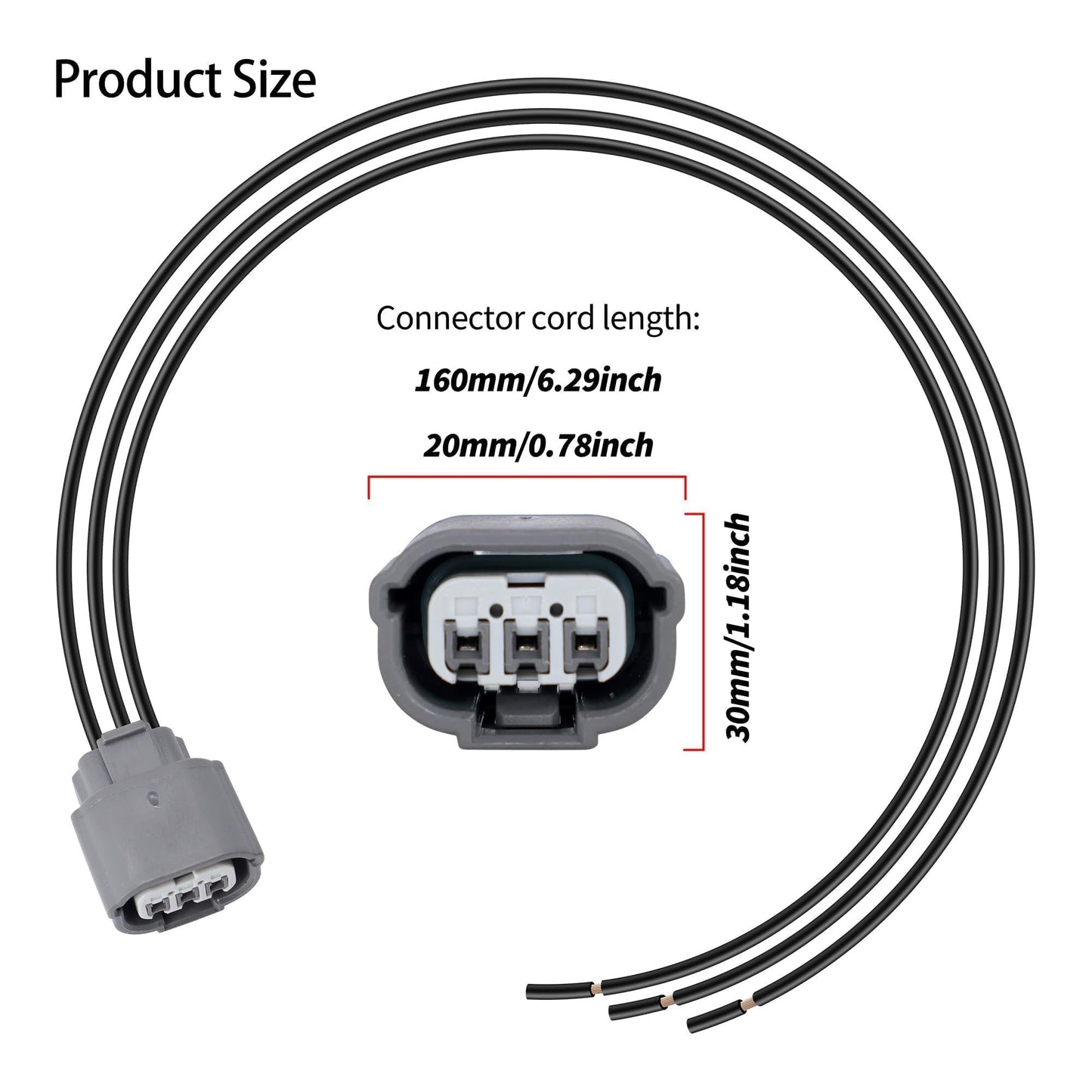 HiSport Crank Position Sensor Connector Compatible with Acura TSX 2.4 2004-2008, Honda Accord 2.4 2003-2007, Element 2.4 2003 2004 2005 2006 2007 2008 2009-2011, Civic 1.8 2006-2011, Fit 2007-2008