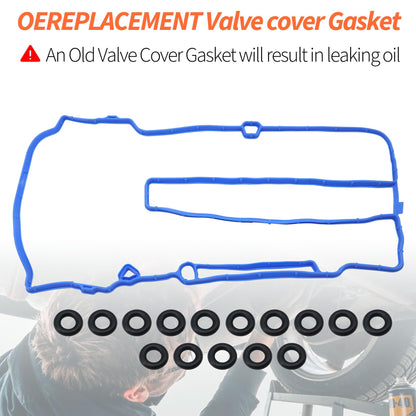 HiSport Valve Cover Gasket Set - Compatible with Buick Encore Compatible with Cadillac ELR Compatible with Chevy Cruze Limited Sonic Trax Volt 1.4L 1.6L 1.8L 2.0L 2011-2020 - Replace VS50807R