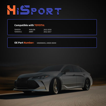 HiSport Trunk Latch Assembly -Rear Tailgate Trunk Latch Lock Actuator Compatible with Toyota Camry 2013-2018 Avalon 2012-2017 Replaces 6460006041 64600-06040