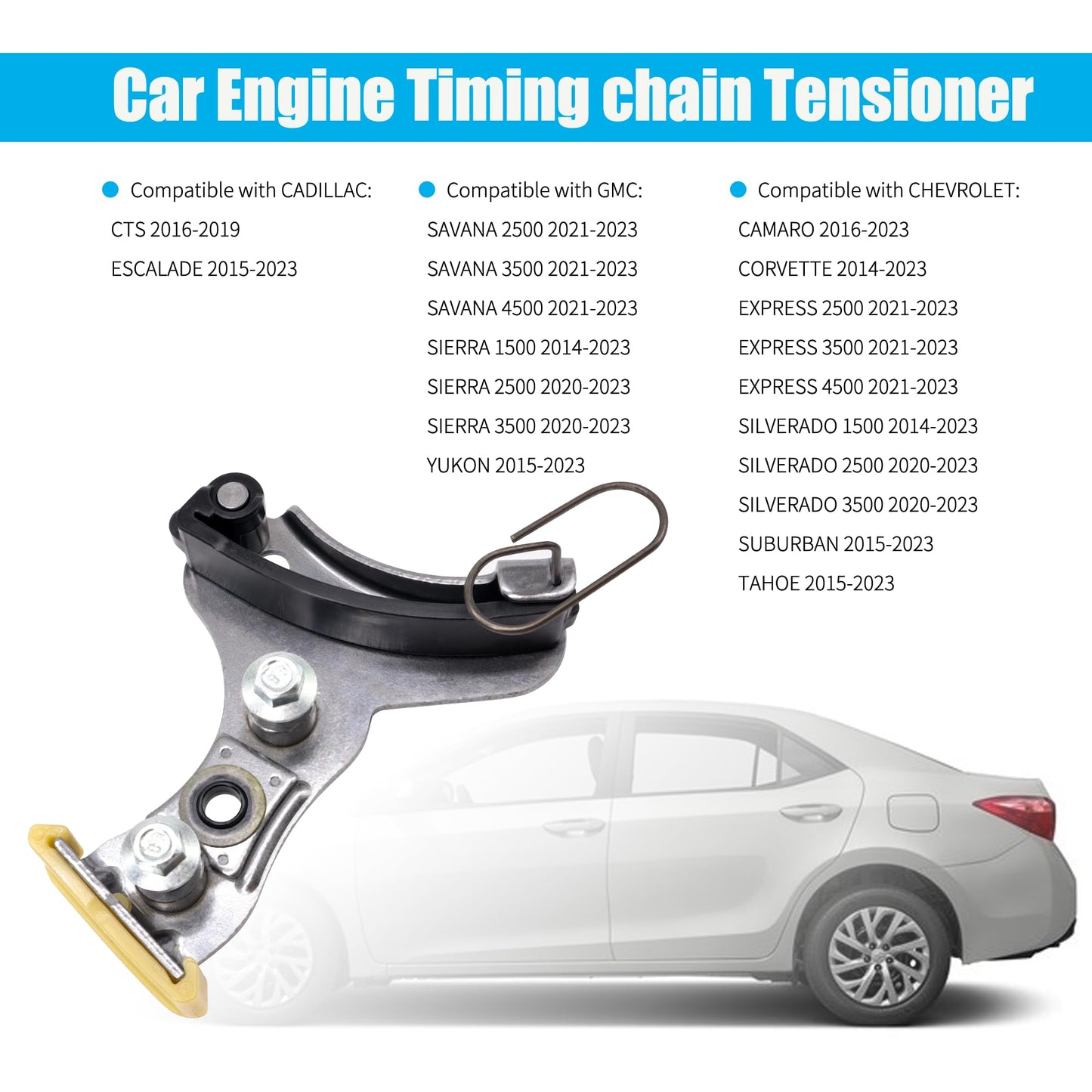 HiSport 12630107 Timing Chain Tensioner Kit - Compatible with Chevrolet GMC Cadillac CTS ESCALADE CAMARO CORVETTE EXPRESS 2500 3500 4500 2014-2023