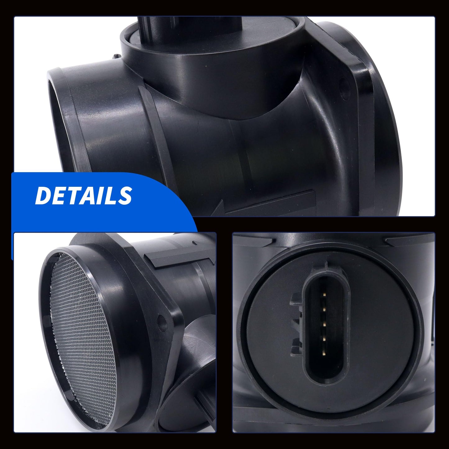 HiSport 281643C100 MAF Mass Air Flow Sensor - Compatible with Buick Allure Lacrosse Chevrolet Captiva Sport Equinox Pontiac G6 G8 Grand Prix Replaces 15911983