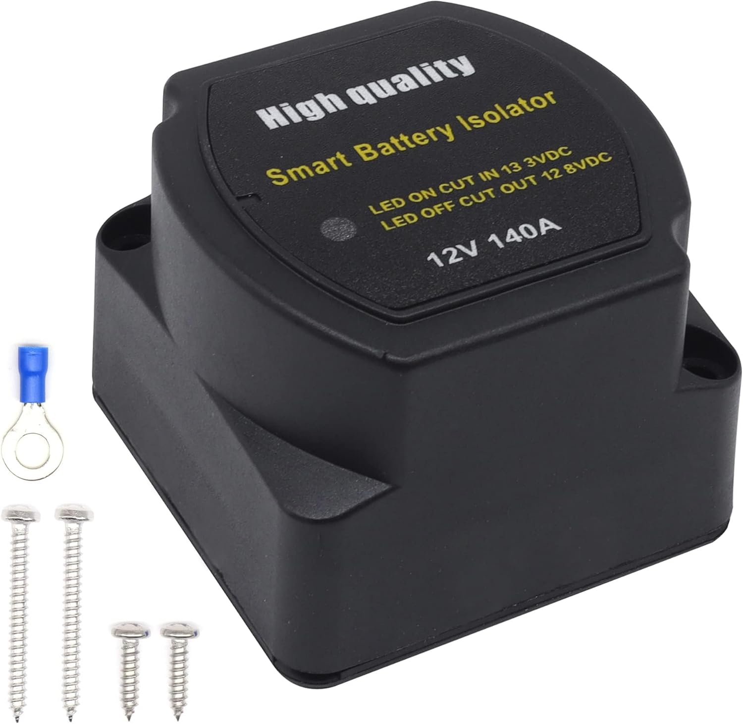 HISports 140A Spannung empfindliches Relais (VSR),Batterietrenner,IP67 Doppelbatterie Isolator Automatisches Batterie Trennrelais Kompatibel mit KFZ ATV UTV Wohnmobil Boot Wagen