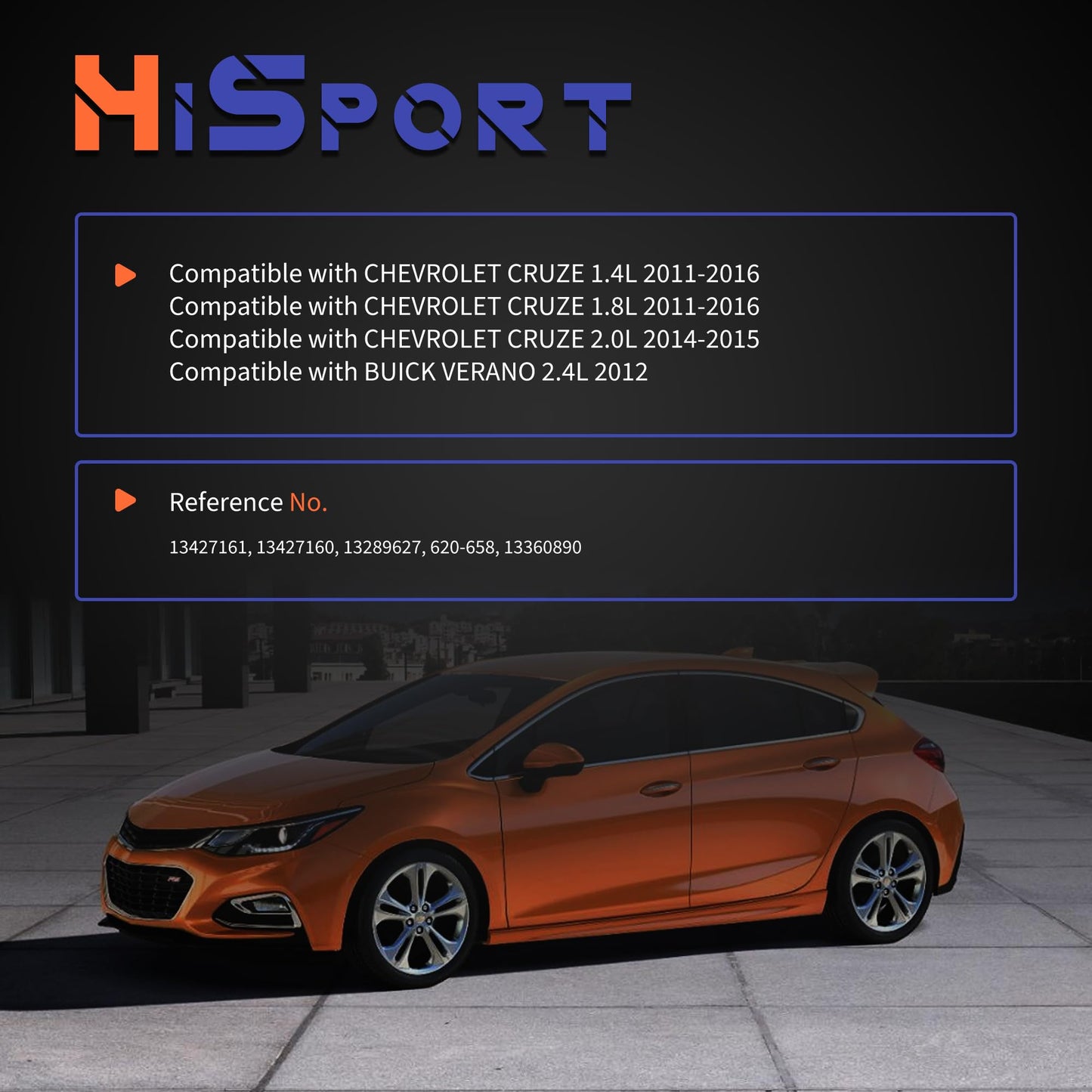 HiSport Radiator Fan Blower Motor Resistance - Compatible with Chevrolet Cruze 1.4L 1.8L 2.0L Buick Verano 2.4L Replaces 13427161 13427160