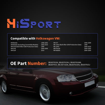 HiSport Door Lock Latch Actuator Front Left Driver Side Compatible with Volkswagen VW Beetle Golf GTI Jetta Passat Rabbit Replace 3B1837015A