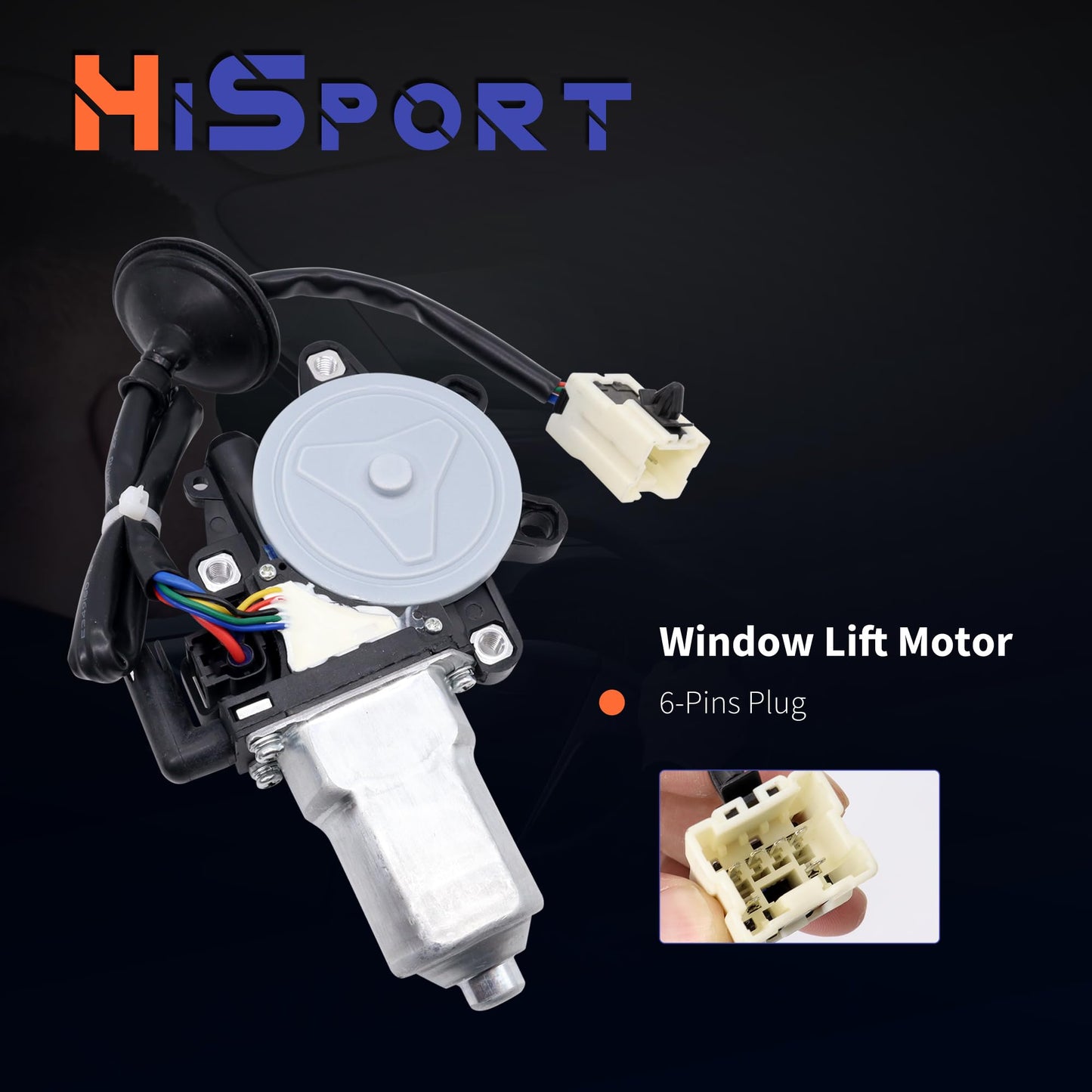 HiSport Front Left Driver Side Power Window Lift Motor - Compatible with Infiniti G35 2003-2007 Nissan 350Z 2003-2009 Replaces 80731CD000 80731CD001 80731CD00A