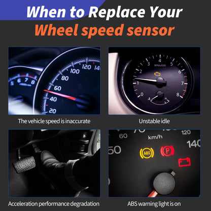 HiSport ABS Wheel Speed Sensor - Compatible with Audi TT Volkswagen Beetle Cabrio Carrado Derby Golf Jetta Passat Seat Leon Replacement 1J0927803 1J0927807B 1J0927804 ALS470 ALS522 ALS465