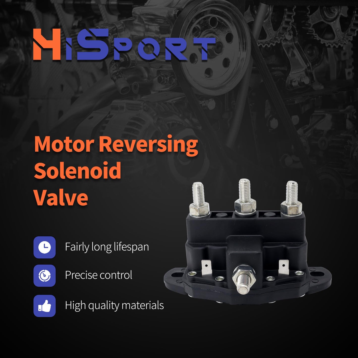 HiSport Winch Motor Reversing Solenoid Switch - Duty 12V DC 6 Terminal 24450 214-1211A11 214-1231-A11 2141211A1106 214-1211A11-06