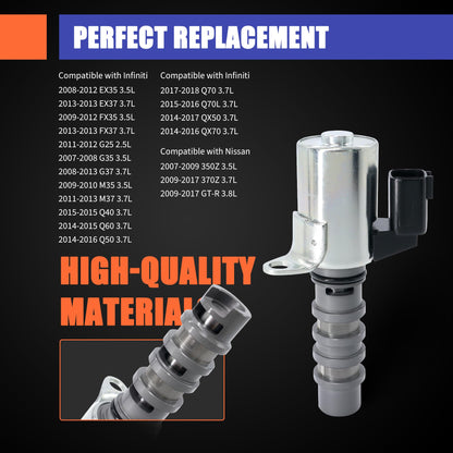 HiSport Engine Variable Valve Timing VVT Solenoid 916-923 Compatible with Infiniti Q50, G25, G35, QX50, Q60, G37, M35, M37, QX70, Q70, Q70L, FX35, FX37, Q40, EX35, EX37 & Nissan 370Z, GT-R, 350Z