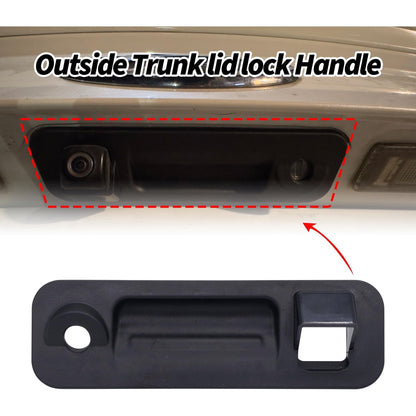 HiSport 81260-C1010 Rear Outside Trunk Lid Lock Handle Compatible with Hyundai Sonata 2015 2016 2017 with Rear Camera Hole Replacement for 81260C1010 Rear Tail Gate Trunk Hatch Release Handle Button