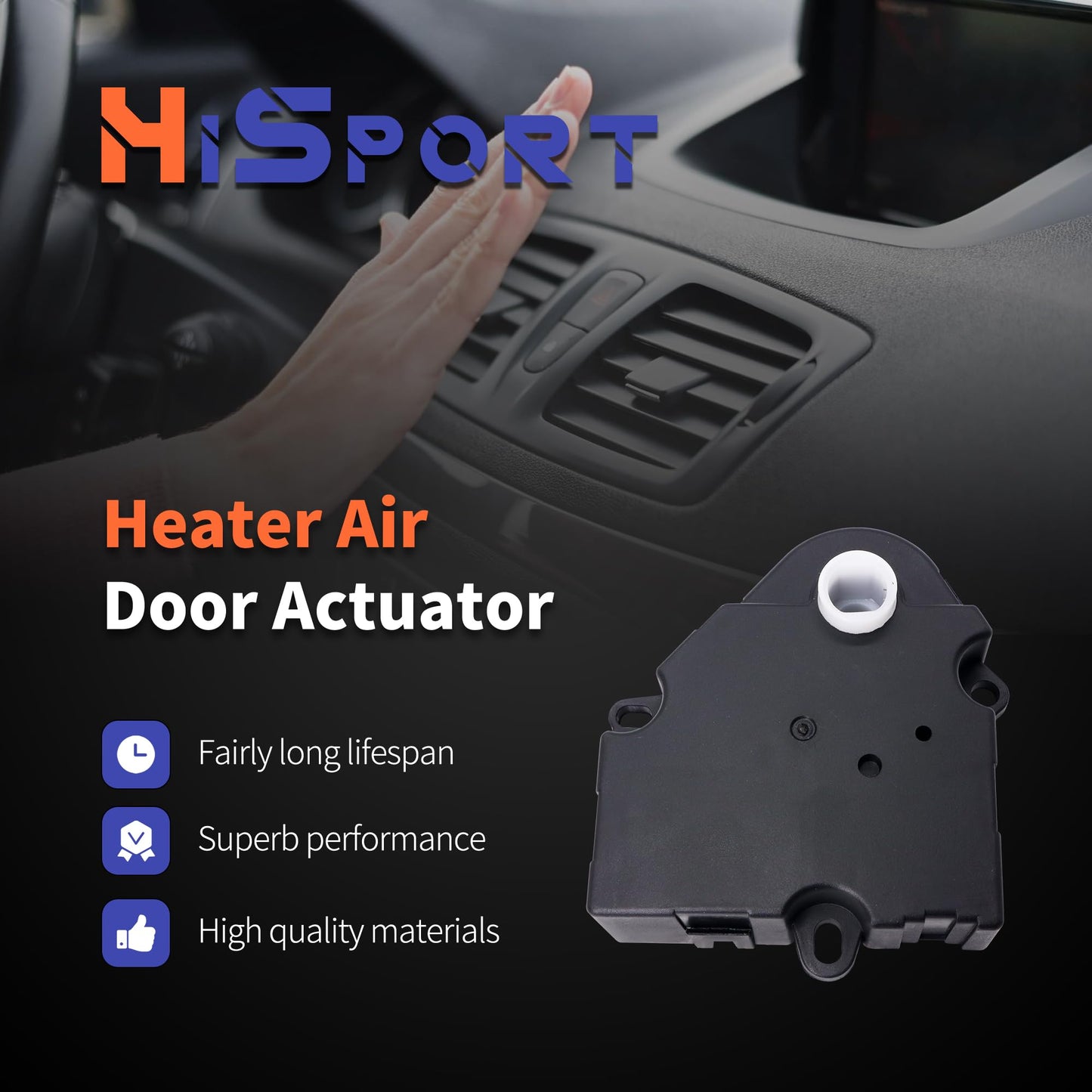 HiSport HVAC Air Door Actuator Compatible with Chevrolet Avalanche Cheyenne Silverado Sonora Suburban Tahoe & GMC Sierra Yukon & Cadillac Escalade & Hummer H2 604-112 15-73952