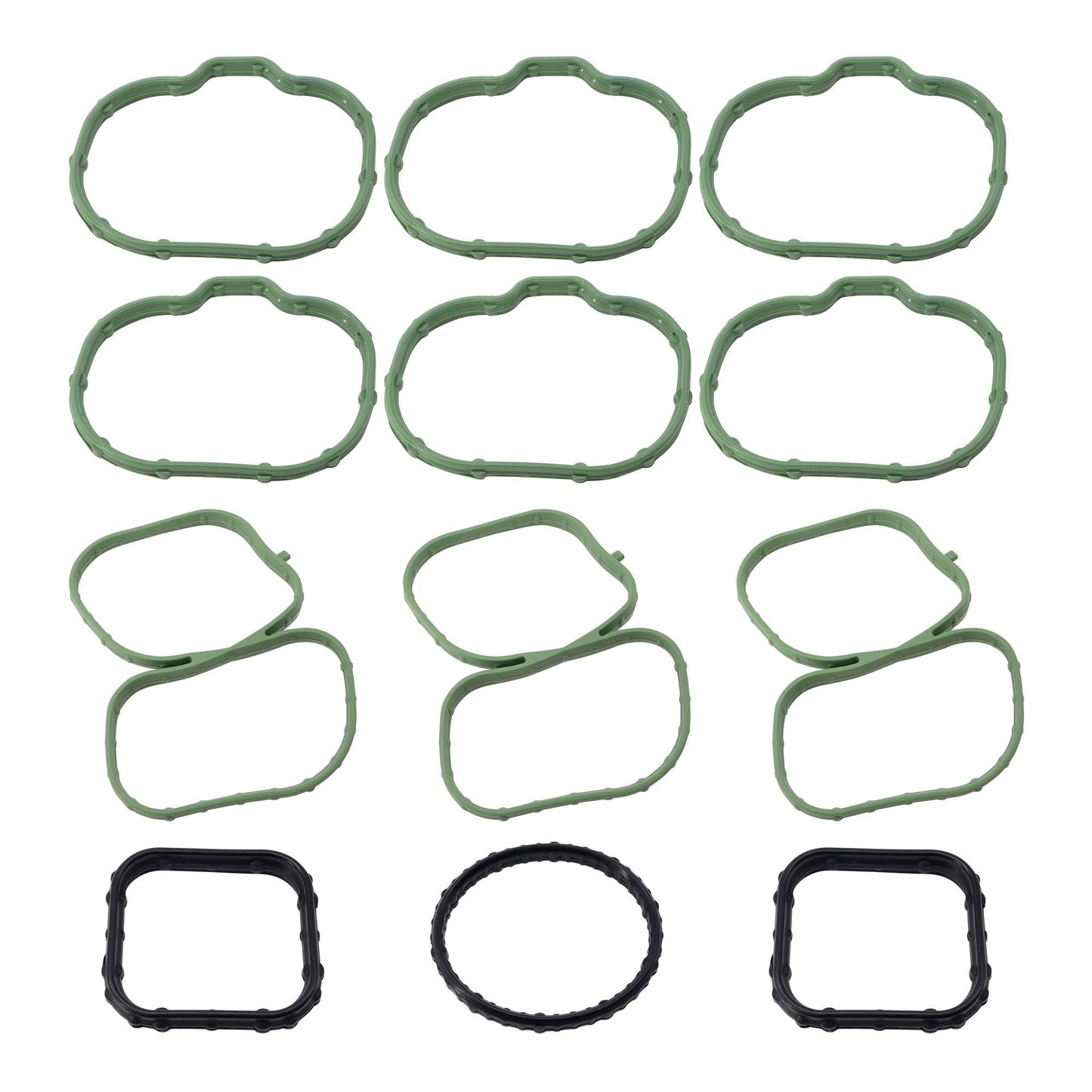 HiSport Intake Manifold Gasket Set MS97118 Compatible with Ford Edge Flex Fusion Taurus Taurus X 2007-2012,Replacement for Lincoln Mazda 6 CX-9 2007-2015,MKS MKT MKX MKZ 2007-2012 3.5L 24V Duratec