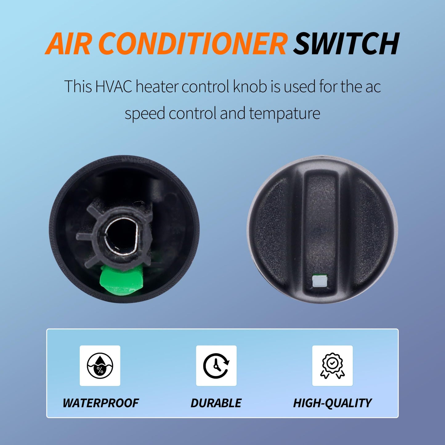 HiSport 1PC A/C Heat Control Knob Switch Button Compatible with Ford Explorer Ranger E-150 E-250 (1993-1994) Made by ABS Plastic Black Heater A/C Knob Replacement for OEM F3TZ18513A