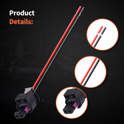 HiSport 2PCS Side Front/Rear Marker Light Connector Wire Harness Replacement for Dodge Charger 2015-2023,Compatible with Chrysler 300 2015-2023