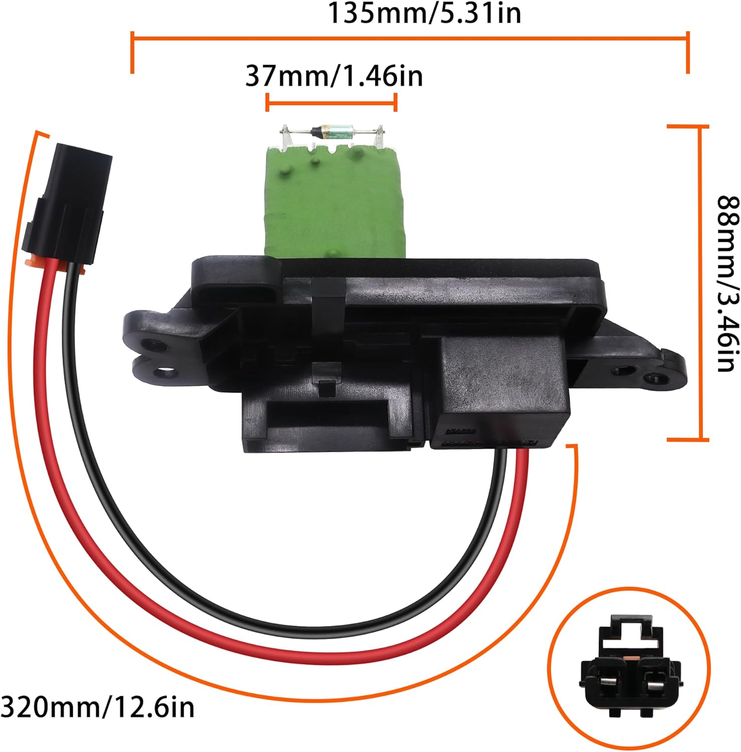 HiSport AC Heater Blower Motor Fan Resistor HVAC 89019088, 973-405, 15-81086, 22807123 - Compatible with Silverado, Tahoe, Suburban, Avalanche, Sierra