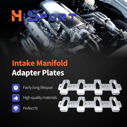 HiSport Intake Manifold Adapter Plates - Compatible with LS3 LSA ZL1 CTS-V Rectangle Port Intake Manifold Adapter - Replace EM-1021-S 551316